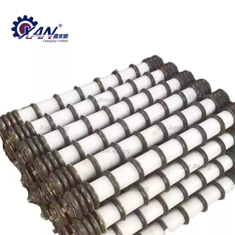 Rolo tensor autolimpante com discos de borracha